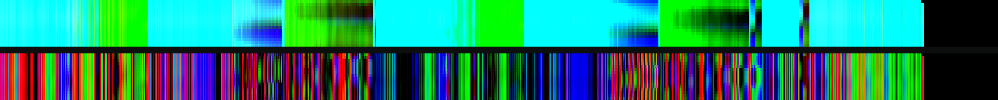 The position and normal textures (enlarged vertically)
